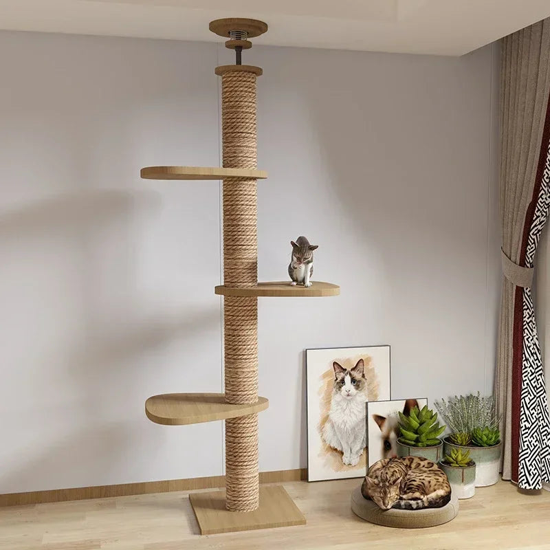 Cat Tree Australia: Floor To Ceiling Adjustable Wooden House