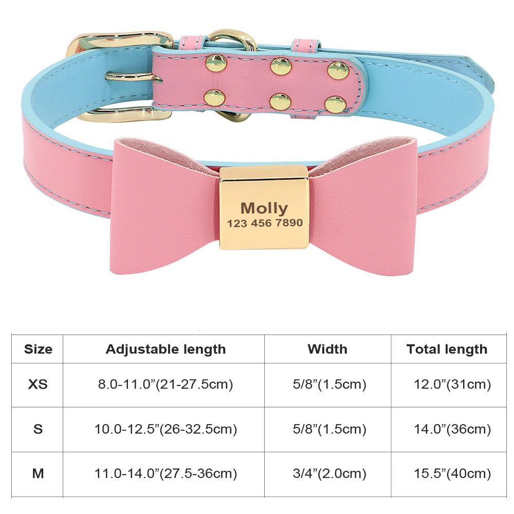 Personalized Dog Cat Collar Adjustable Crystal Rhinestone