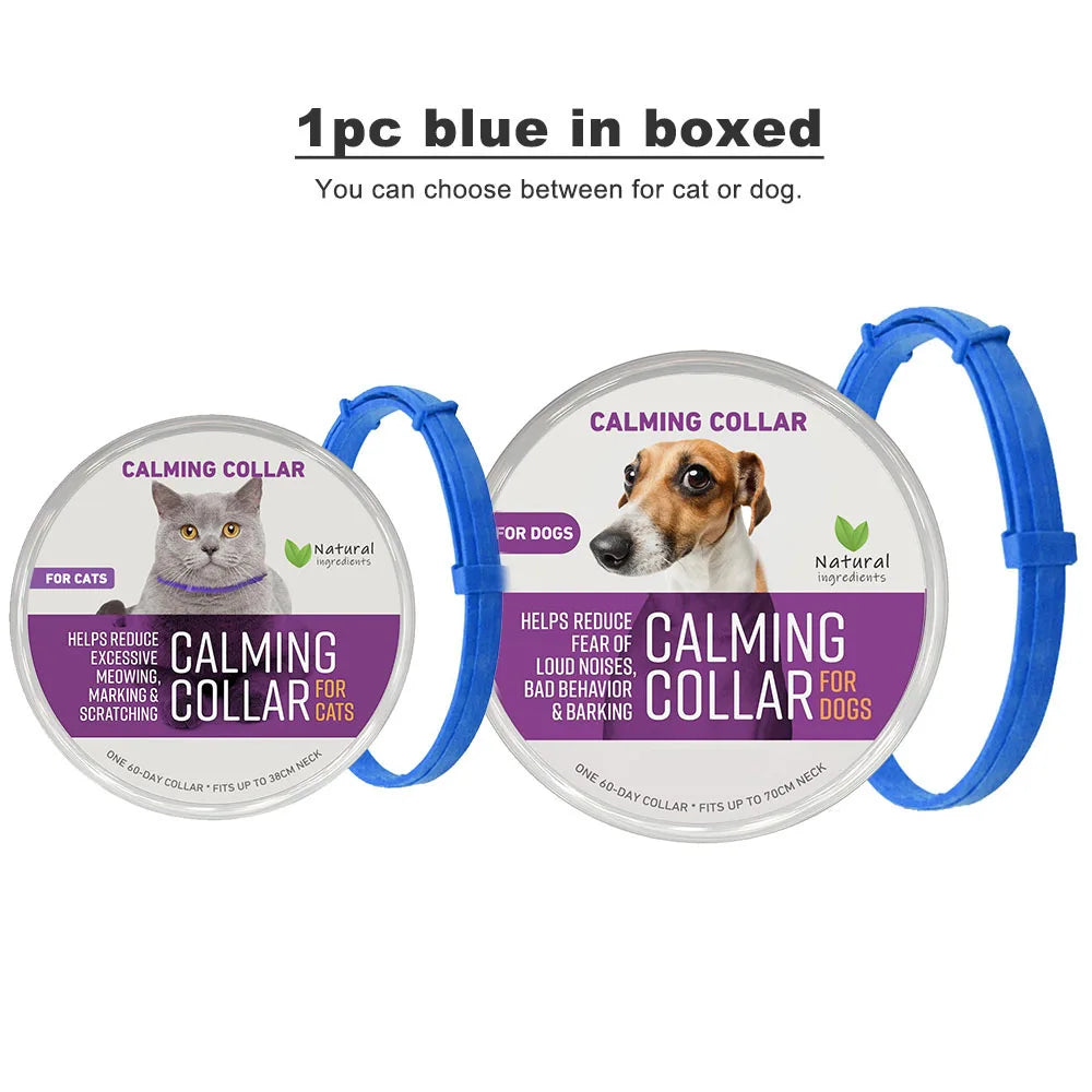 Calming Adjustable Collar for Cats and Dogs Natural Pheromone