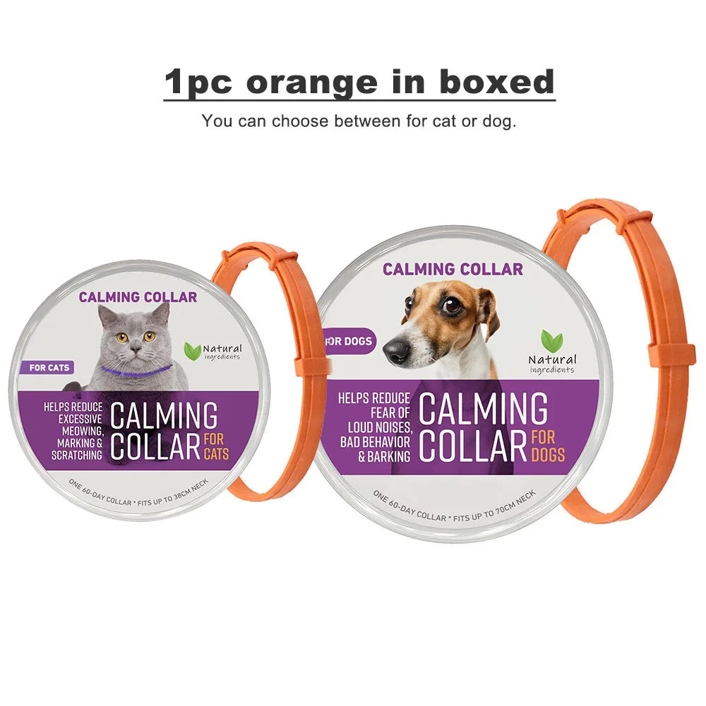 Calming Adjustable Collar for Cats and Dogs Natural Pheromone