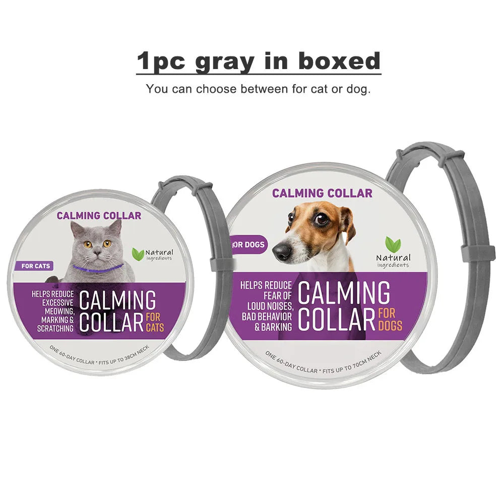 Calming Adjustable Collar for Cats and Dogs Natural Pheromone