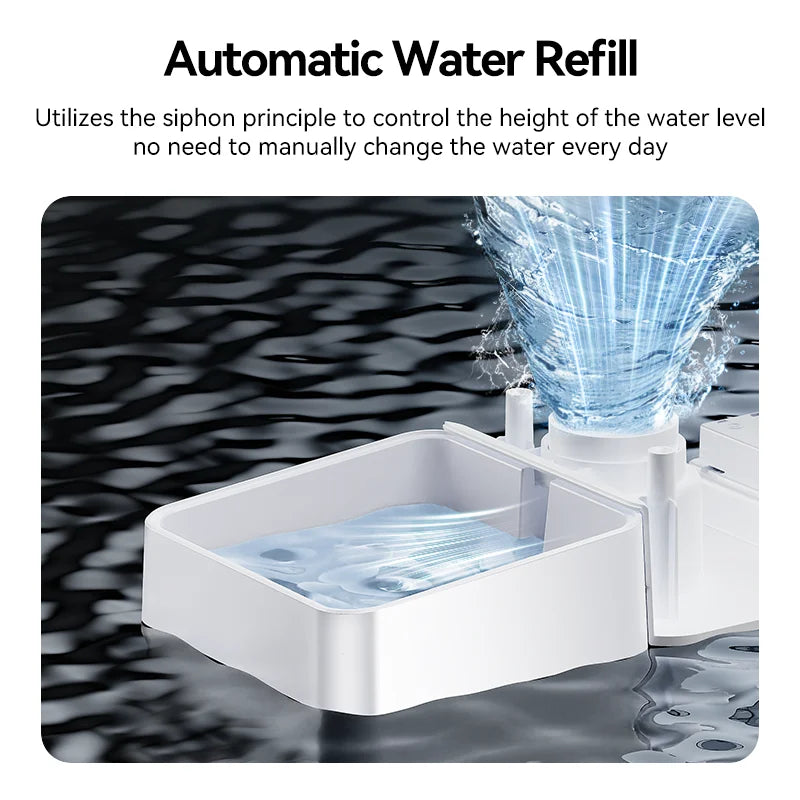 8.5L Automatic Pet Feeder With Gravity Water Fountain 2-in-1 WiFi Remote Control