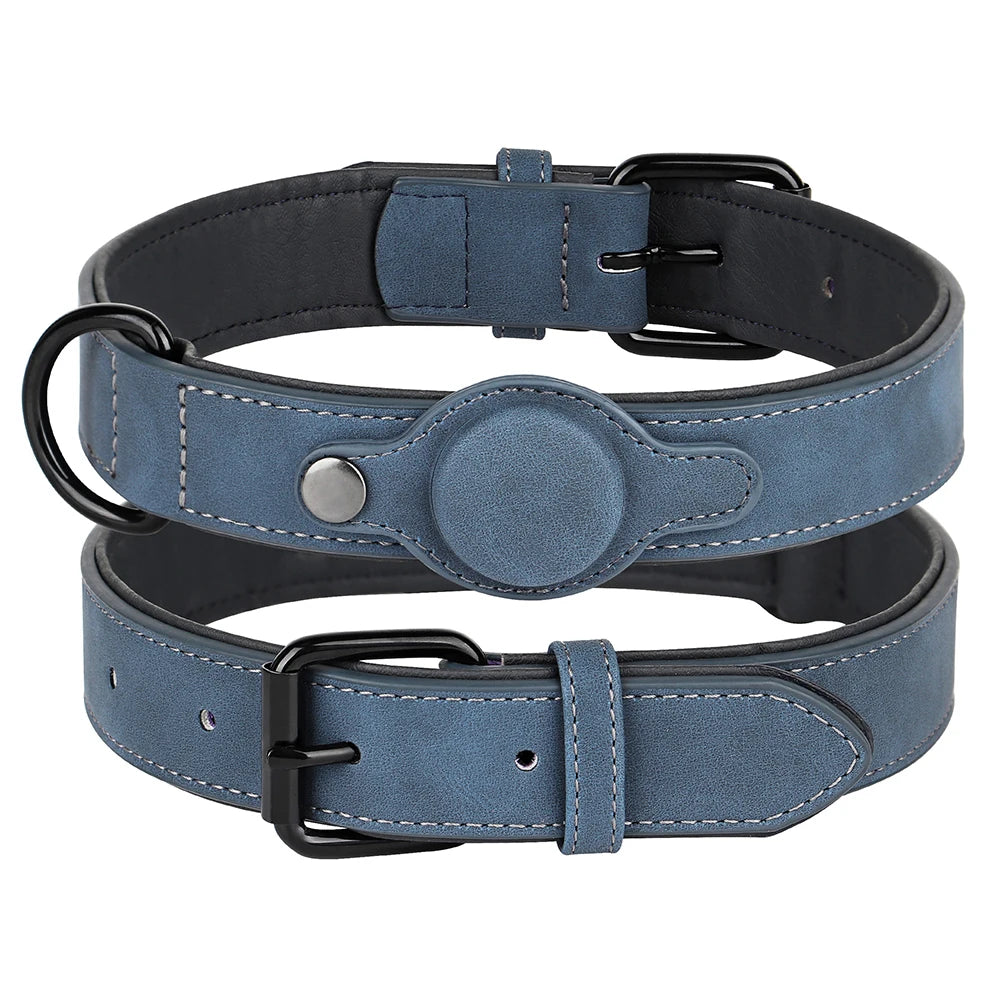 GPS Tracker Anti-lost Dog Collar PU Leather