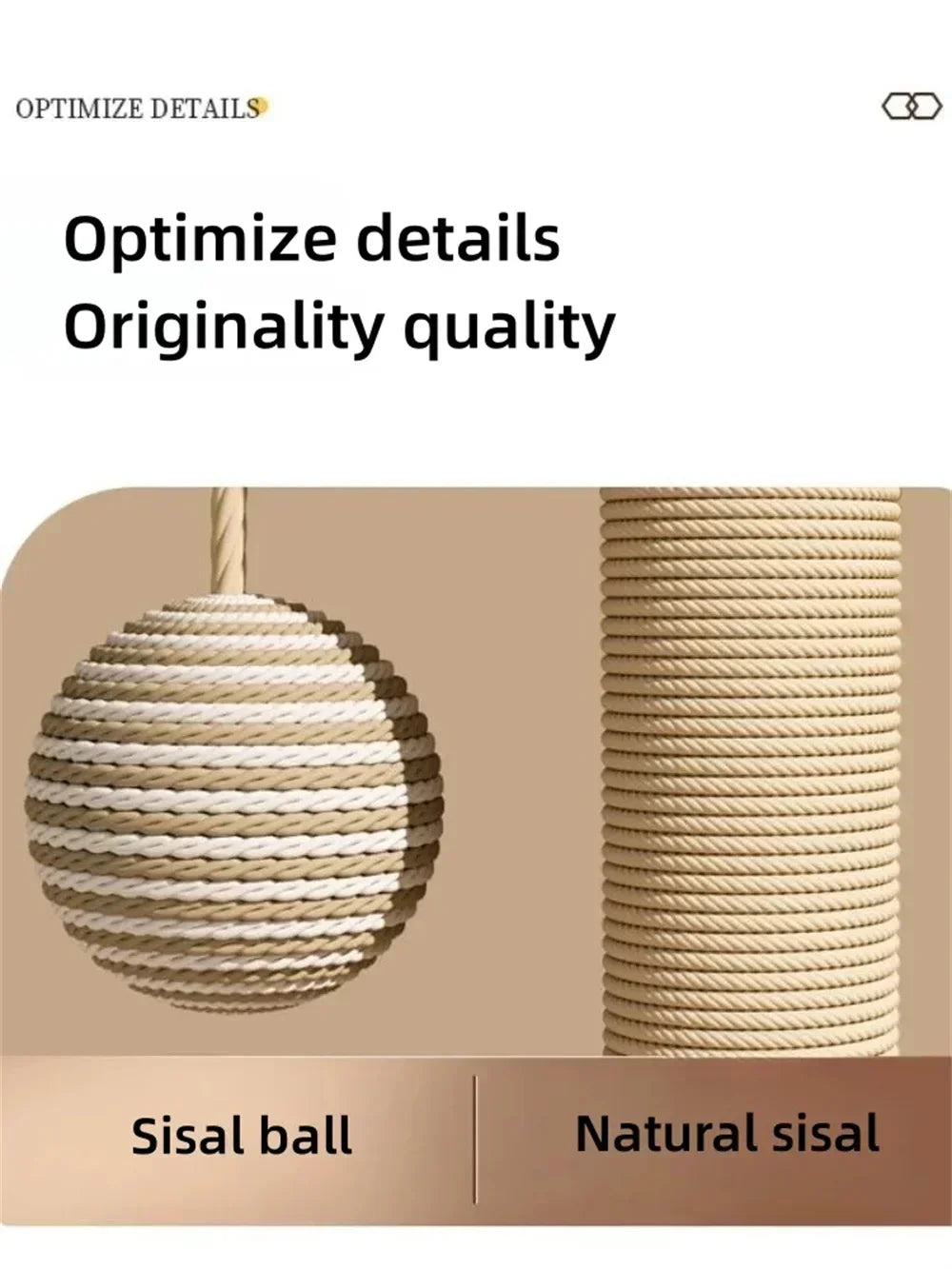 Cat Scratcher Tower and Turntable with Sisal Balls