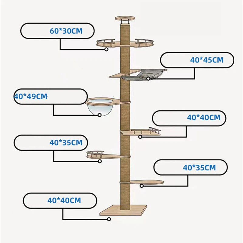 Cat Tree Tower Scratcher and Hammock