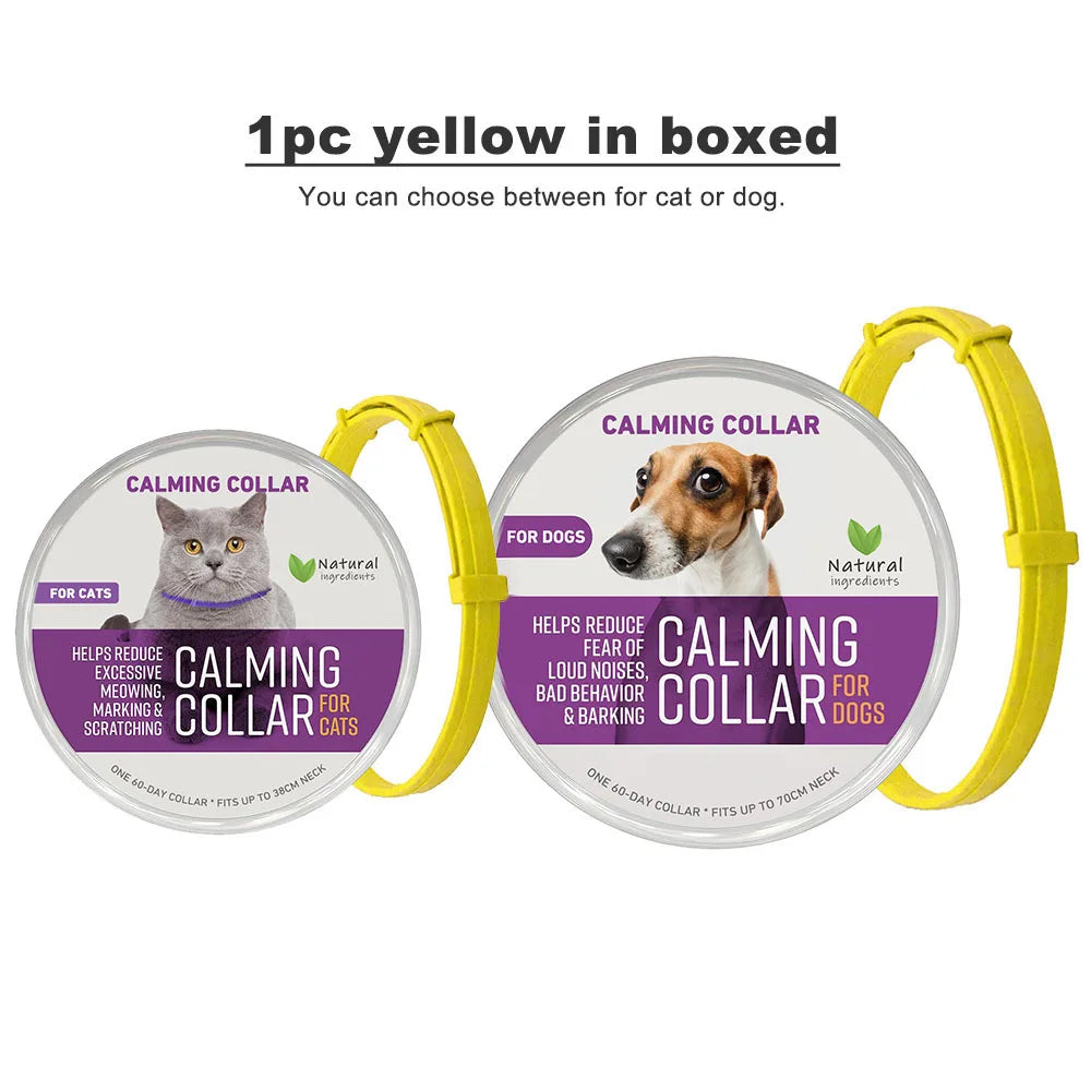 Calming Adjustable Collar for Cats and Dogs Natural Pheromone