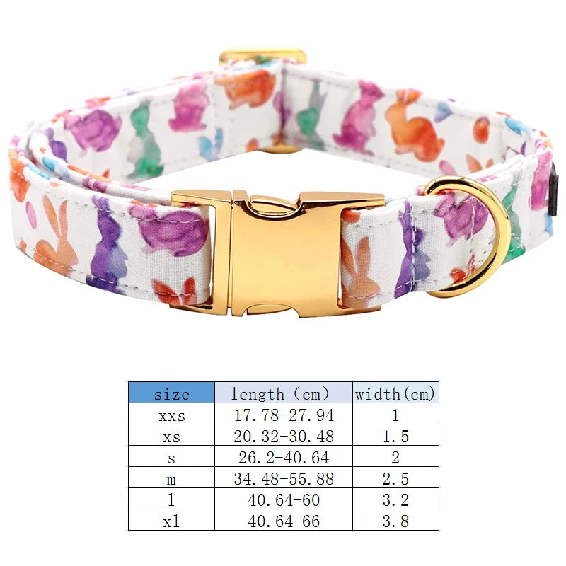 Paws Easter Dog Cat Collar with Bowtie for Large Medium Small Dog