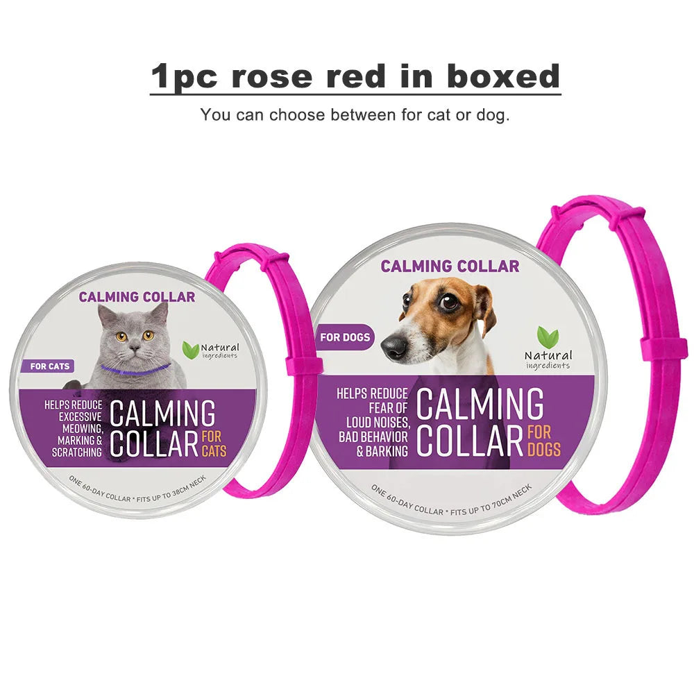 Calming Adjustable Collar for Cats and Dogs Natural Pheromone