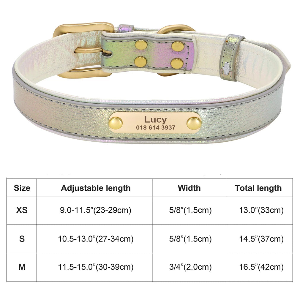 Personalized Dog Cat Collar Adjustable Crystal Rhinestone