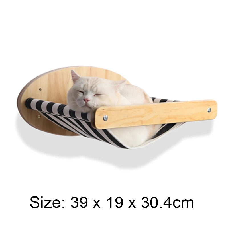 Wall Mounted Cat Hammock Bed and Scratching Post