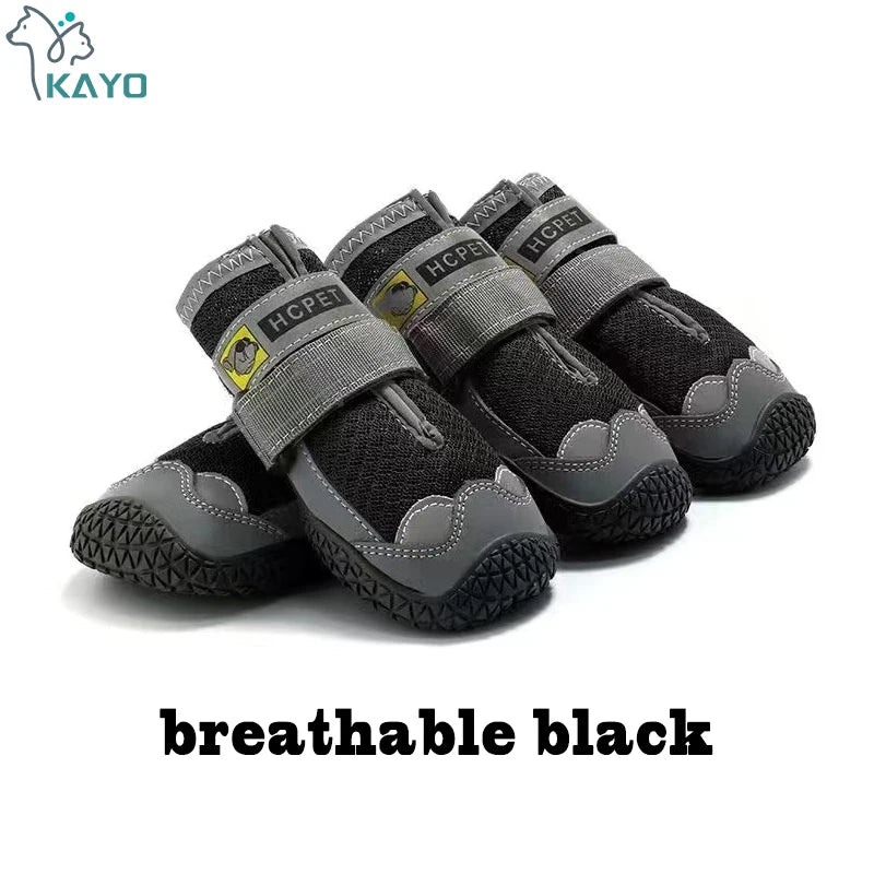 Dog Shoes Reflective Waterproof Anti-slip Footwear For Medium Large Dog
