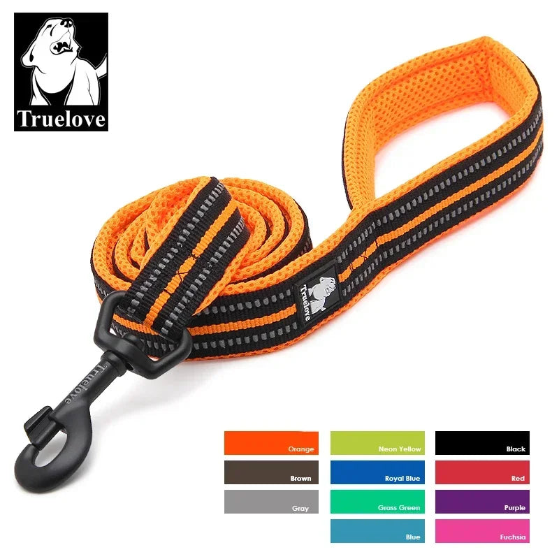 Truelove Dog Leash Reflective Nylon Mesh Soft Padded