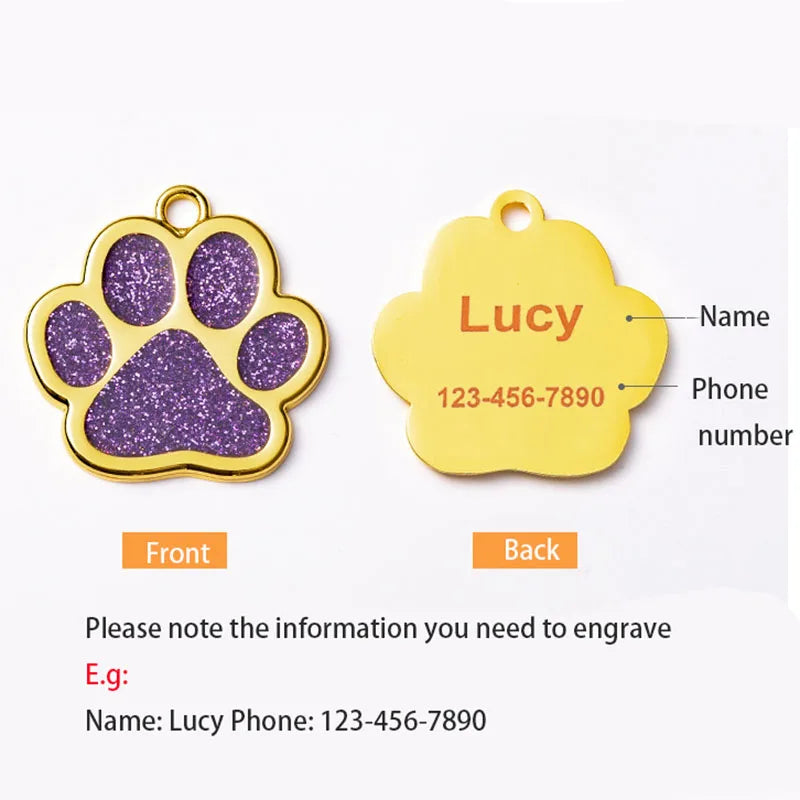 Personalized Pet Engraving ID Name Tag