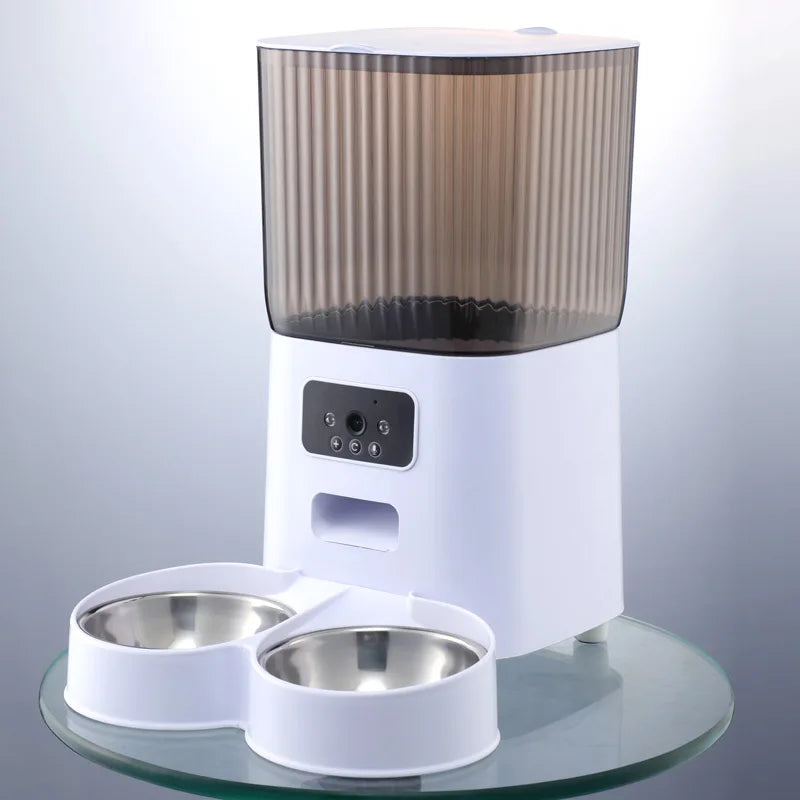 5L Double Bowls Smart Automatic Camera Feeder for Cat and Dog
