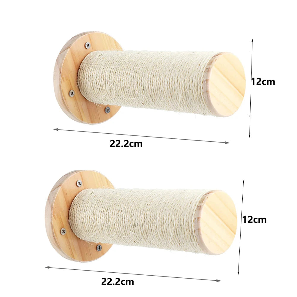 Wall Mounted Cat Hammock Bed and Scratching Post