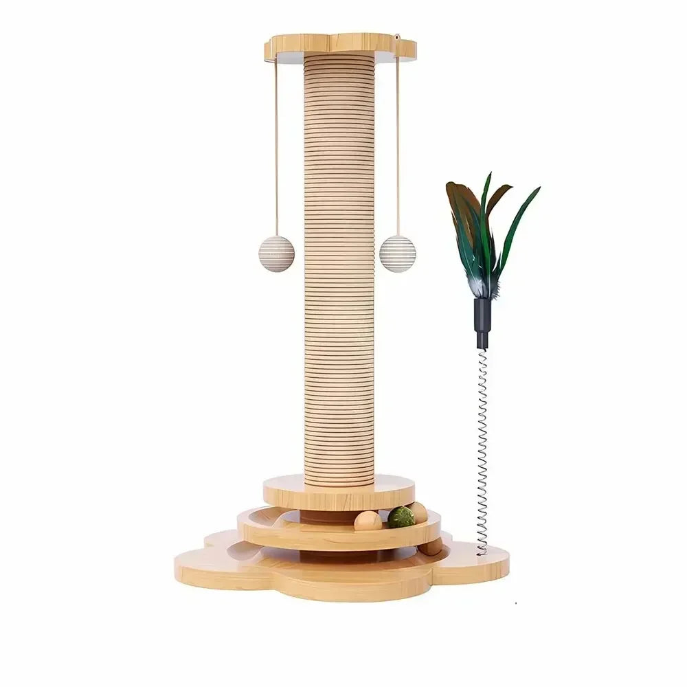 Cat Scratcher Tower and Turntable with Sisal Balls