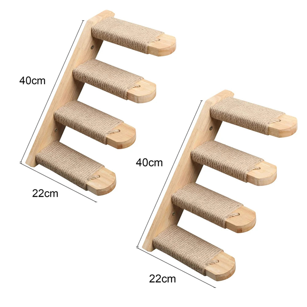 Wall Mounted Cat Hammock Bed and Scratching Post