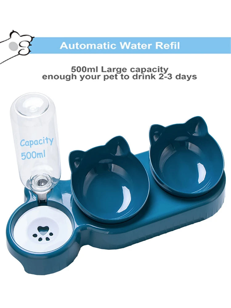 Automatic water refil dog food and water bowl