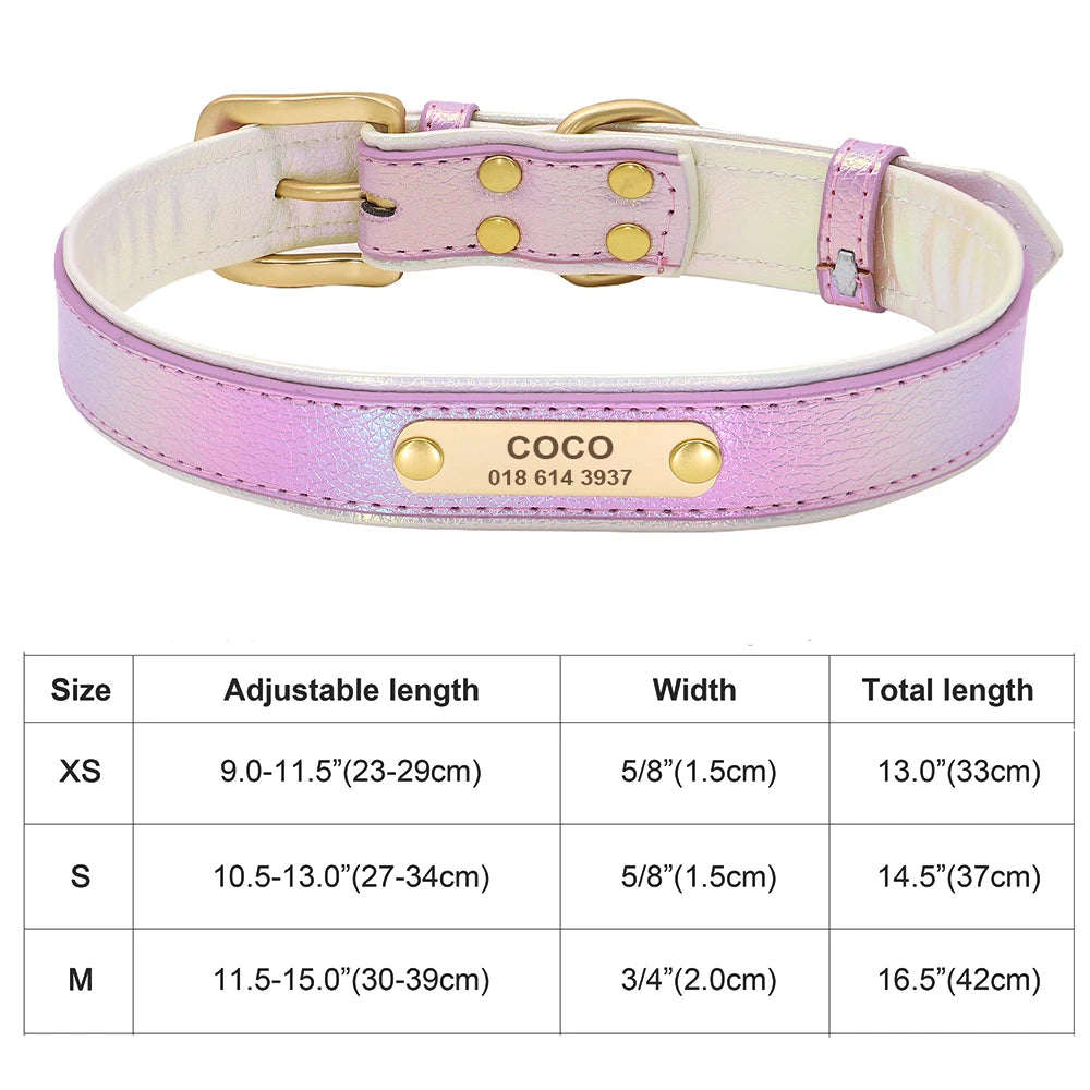 Personalized Dog Cat Collar Adjustable Crystal Rhinestone