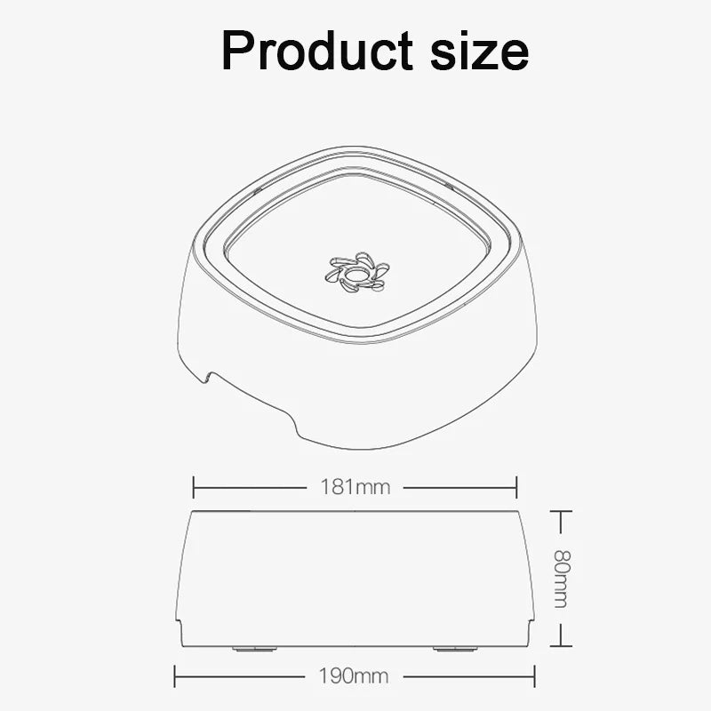 Automatic dog water bowl size