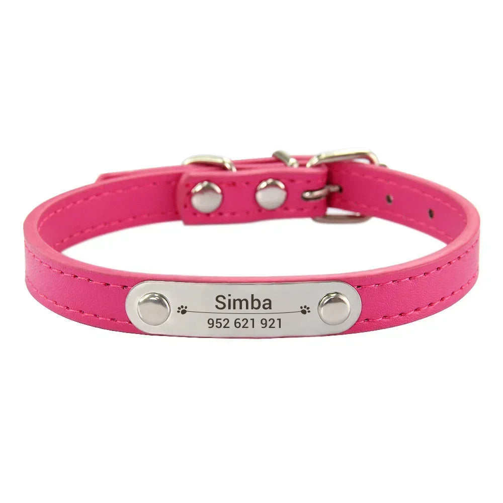 Cat dog collar colour rose red