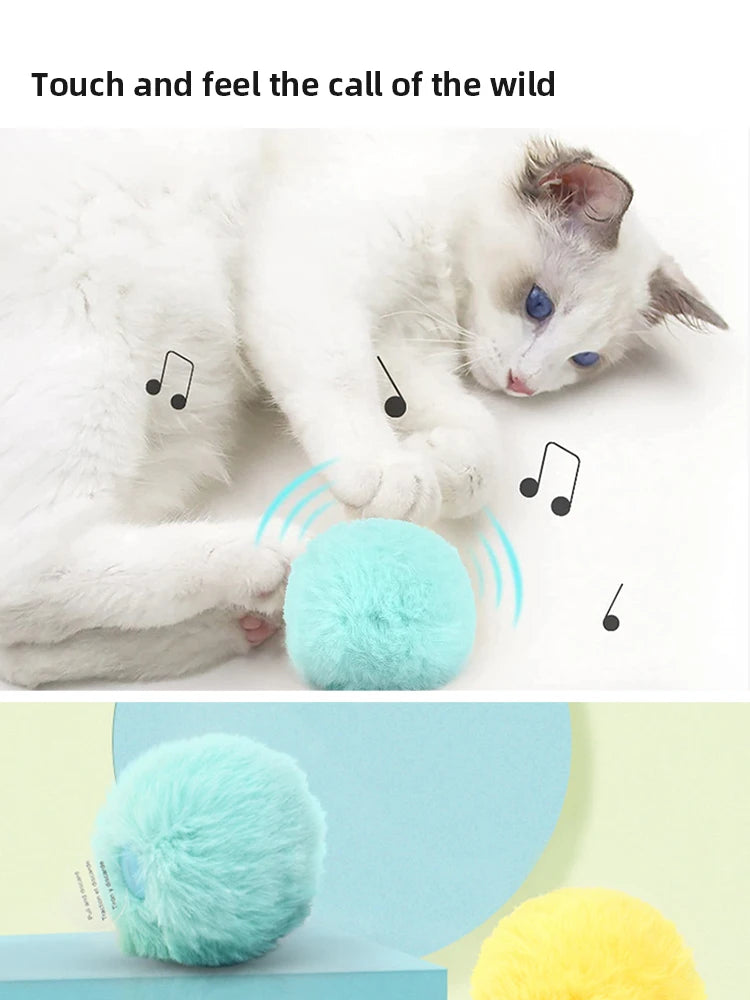 Smart interactive plush electric cat toy