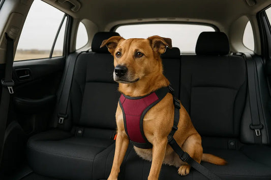 Dog seat belt harness