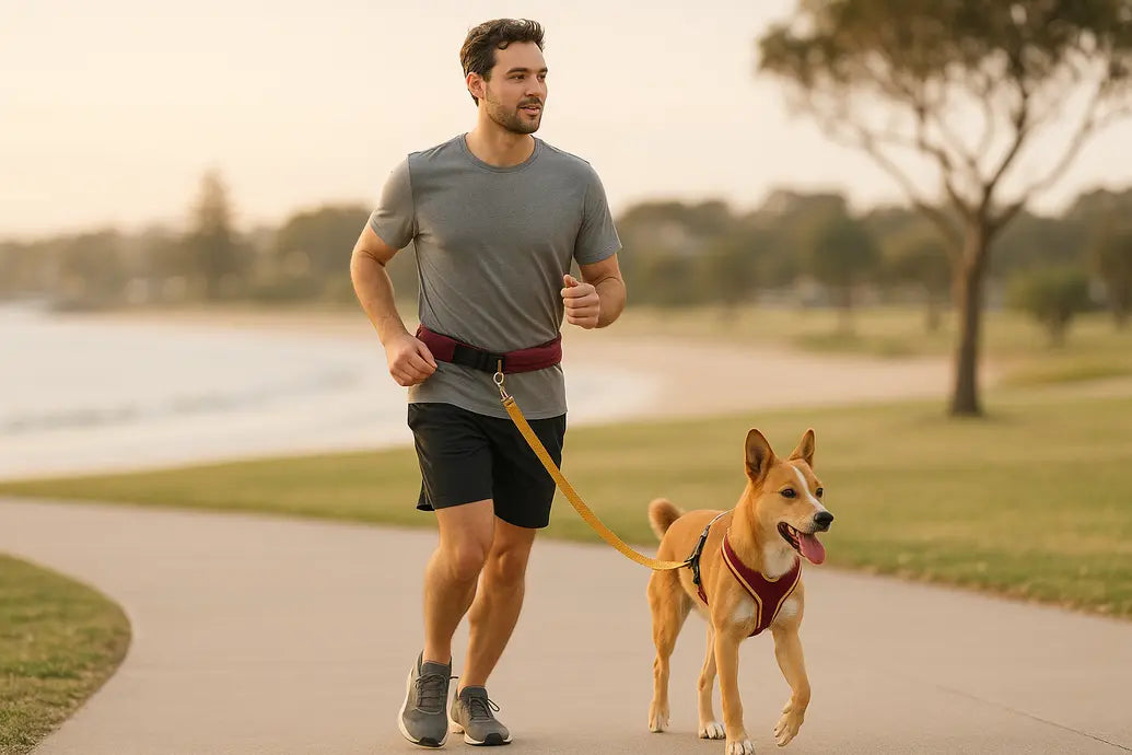 Hands-free lead with dog