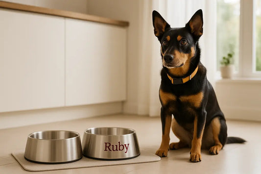 Personalised stainless dog bowl
