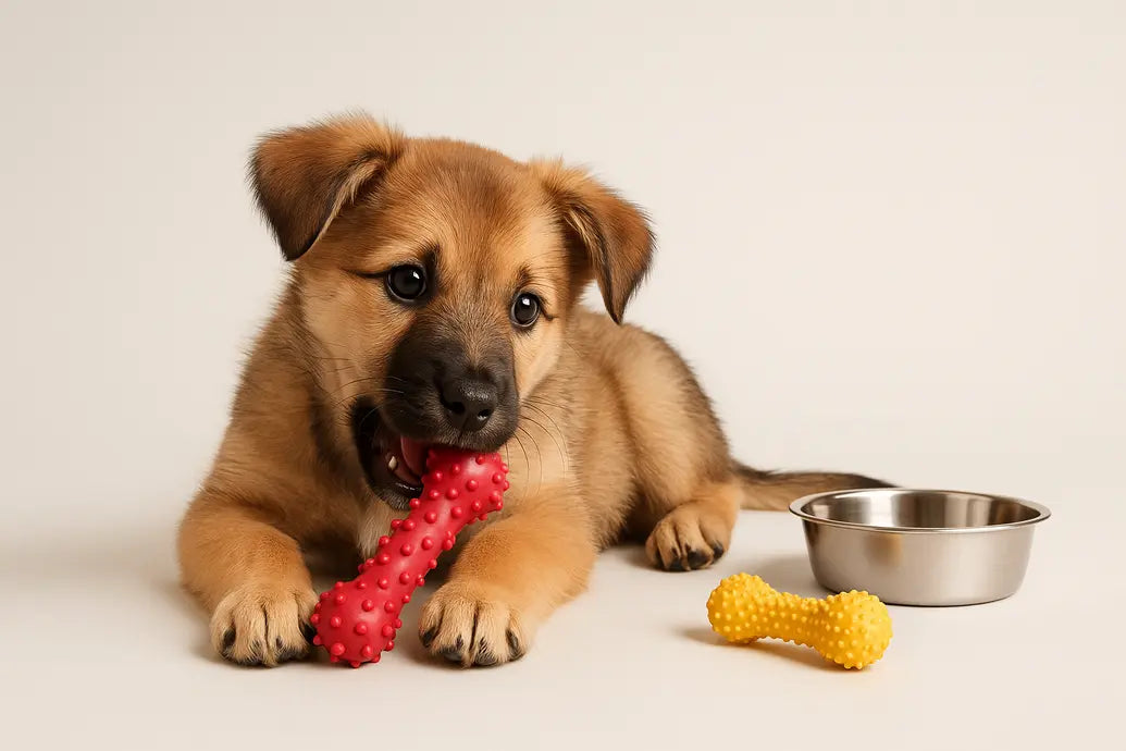 Puppy chewing teething toy