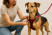 Dog wearing no-pull harness