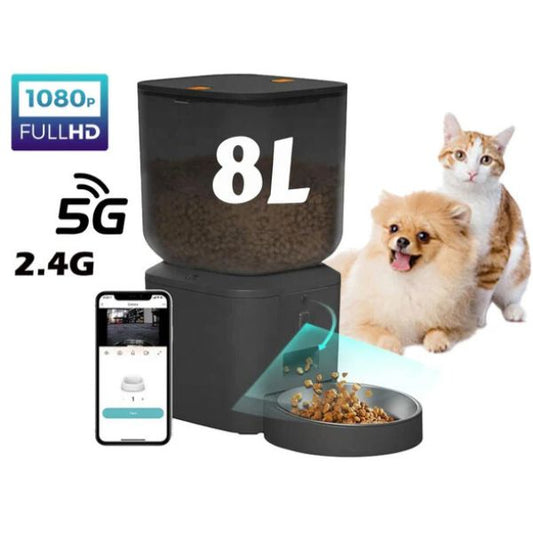 8L Automatic Feeder With 1080p Video Camera  for Cat and Dog