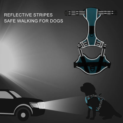Dog Harness with Custom Name Patches - NO PULL, Adjustable, Reflective and Breathable