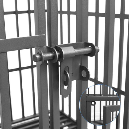 Heavy Duty Dog Cage Metal Pet Dog Crate 3 Doors Locks Design