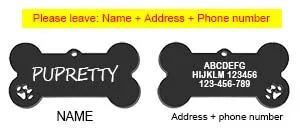 Pet ID Tag Personalized Free Engraved Keychain