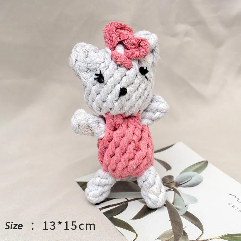Rope Animal Dog Toy Bite Resistant Teeth Cleaning