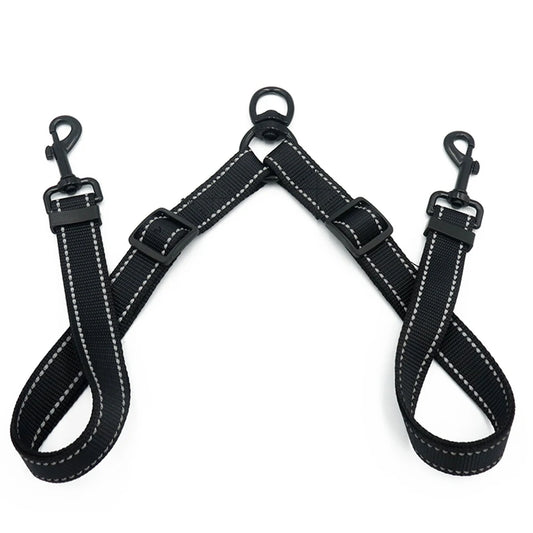 Heavy Duty Nylon  Double Leash Coupler for Large Dog