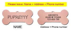 Pet ID Tag Personalized Free Engraved Keychain