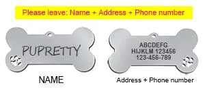 Pet ID Tag Personalized Free Engraved Keychain
