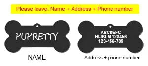 Pet ID Tag Personalized Free Engraved Keychain