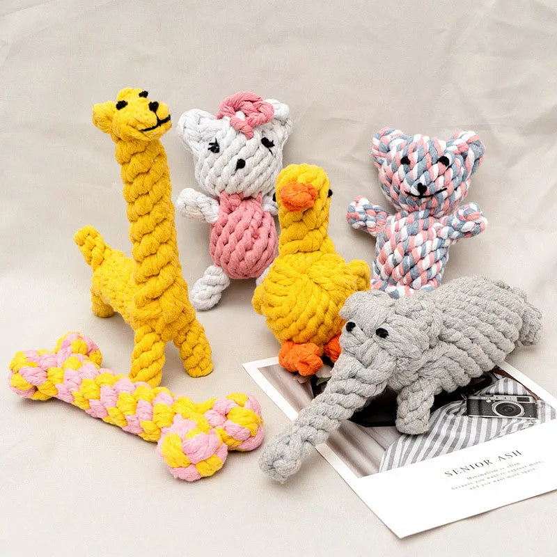 Rope Animal Dog Toy Bite Resistant Teeth Cleaning