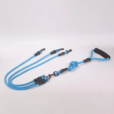 Dog Leash Double Dual Nylon Rope for up to 4 dogs