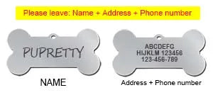 Pet ID Tag Personalized Free Engraved Keychain