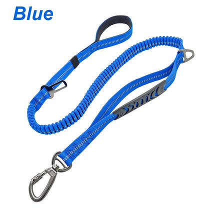 Reflective Nylon Multi-functional Retractable Dog Leash with Car Safety Buckle