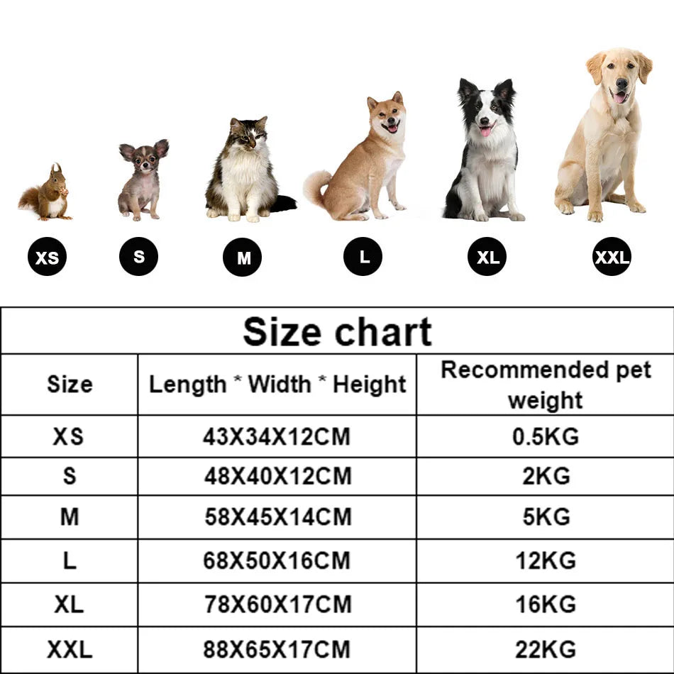 Sofa Bed for Dog Cat Square Plush Kennel