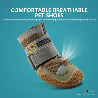 Dog Shoes Reflective Waterproof Anti-slip Footwear For Medium Large Dog