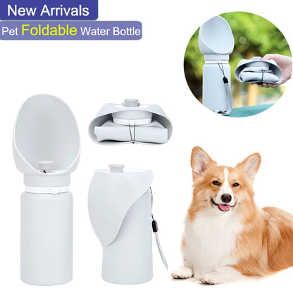 Dog Silicone Folding Outdoor Portable Travel Water Bottle