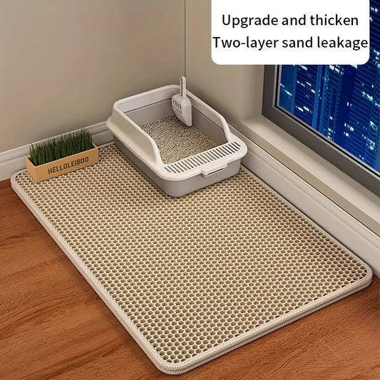 Large Size Cat Litter Mat Advanced Honeycomb Double Layer Design