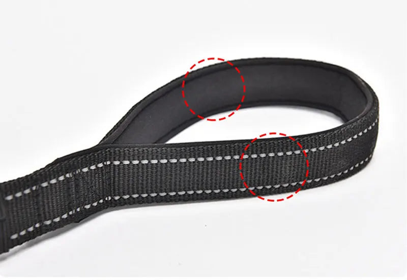 Reflective Nylon Multi-functional Retractable Dog Leash with Car Safety Buckle
