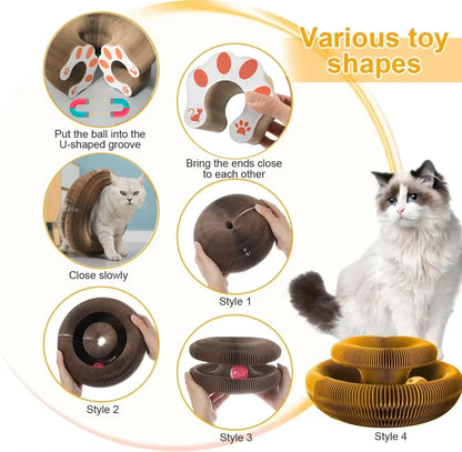 Magic Corrugated Cat Scratching Toy with Ball